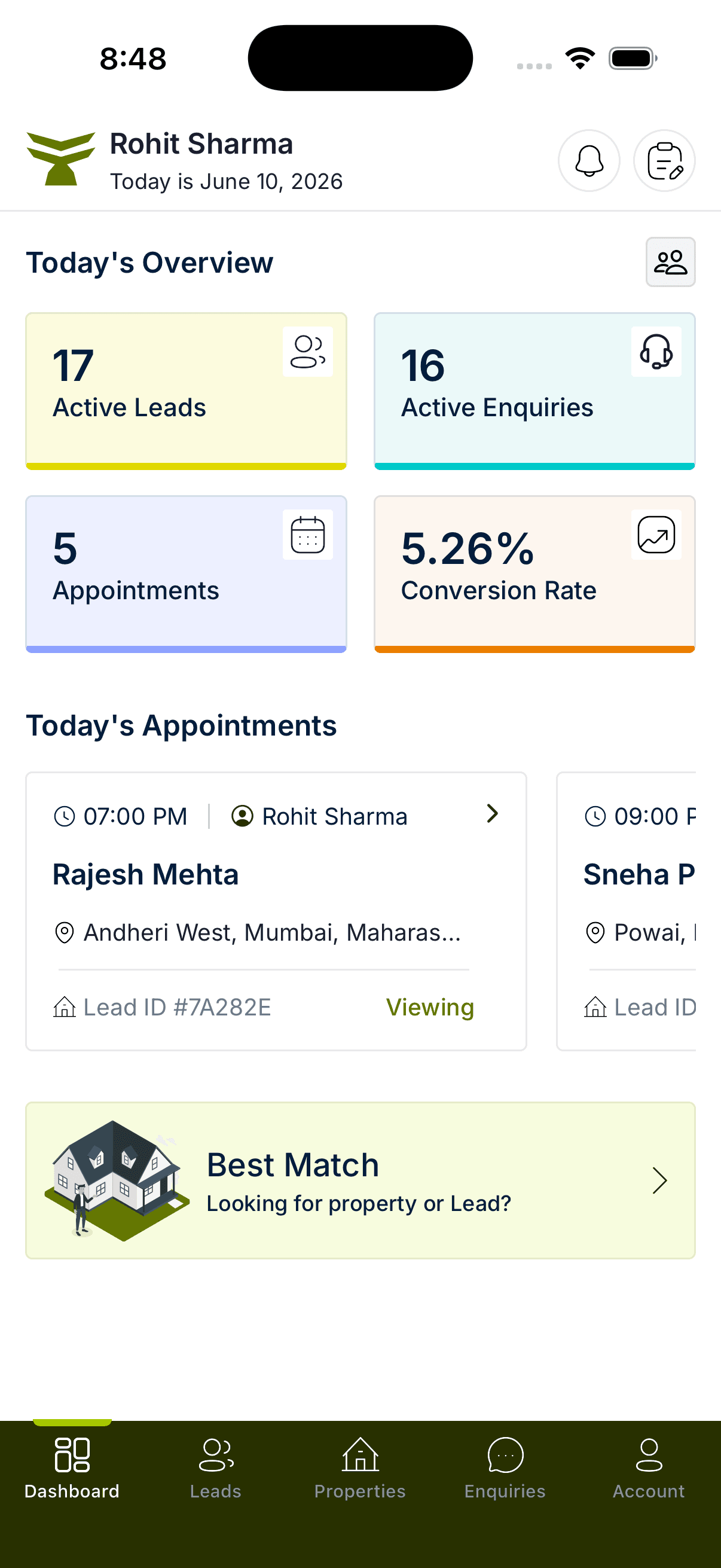 Mobile Lead Detail